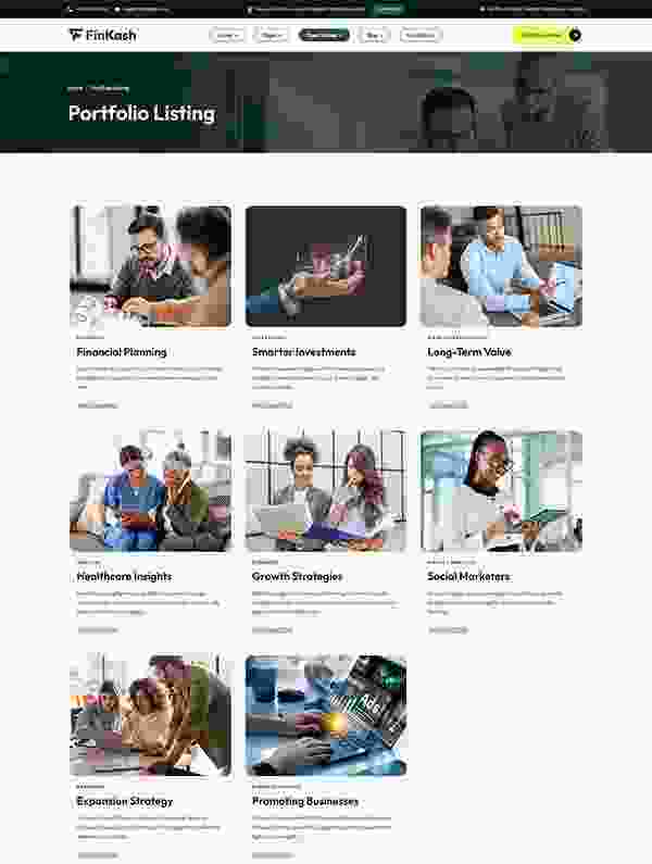 Landing-Portfolio list