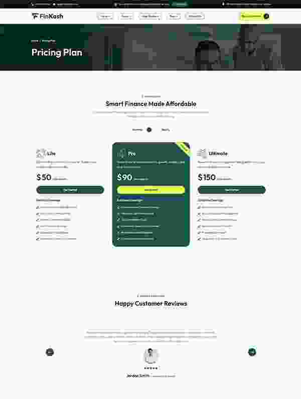 Landing-Pricing plan